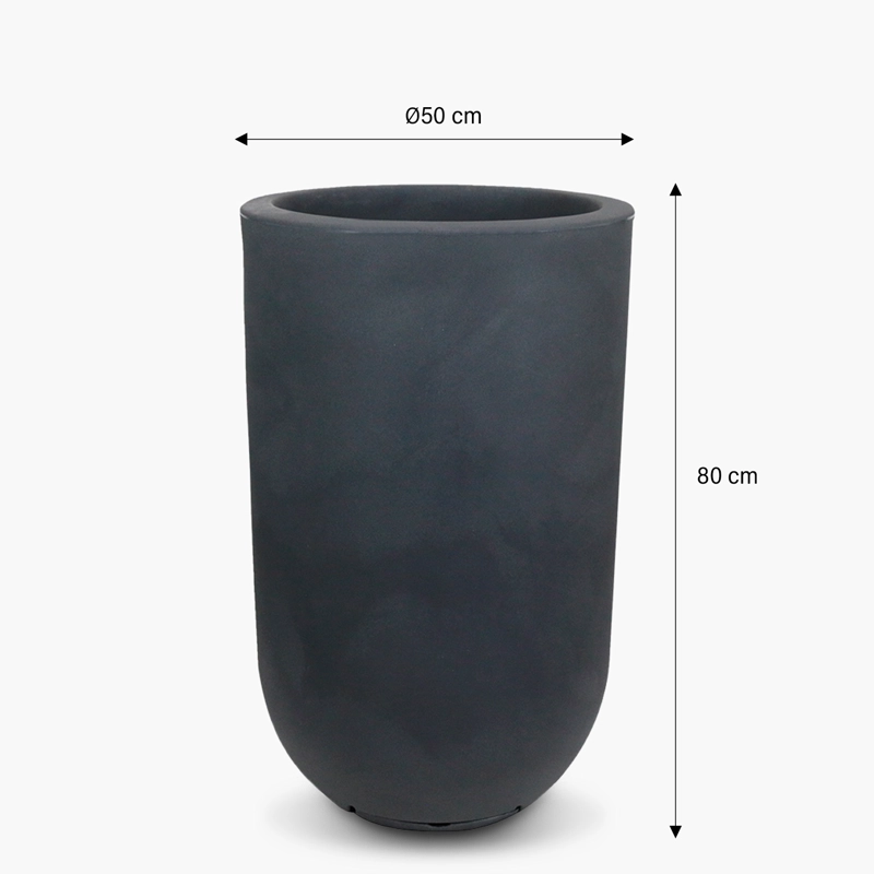 MACETERO FORM DESIGN MACETERO LAUCA 80 GRIS OSCURO LAUCA 80 GRIS OSCURO FORM - 3