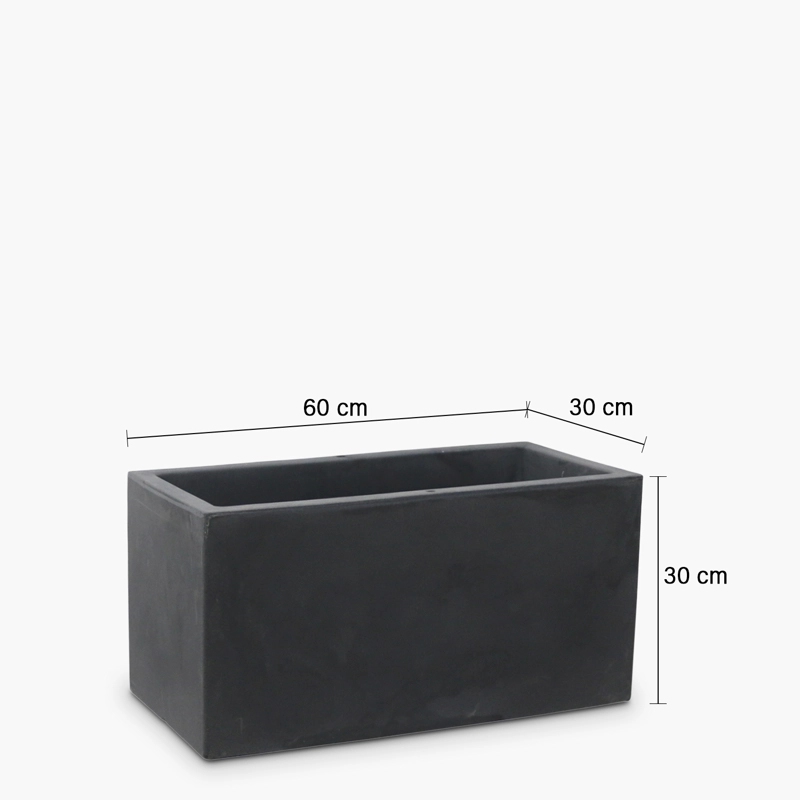 MACETERO PLASTICO PATAGONIA MEDIO 30 GRIS OSCURO FORM - 2
