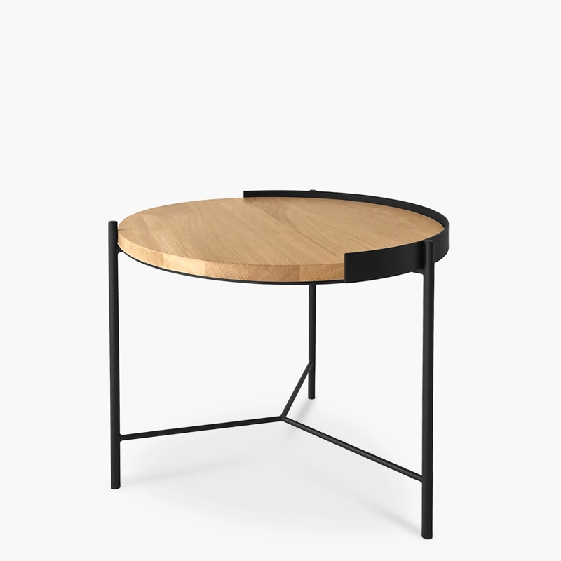 MESA DE CENTRO FORM DESIGN TRANTOR 60 NATURA/NEGRO MADERA