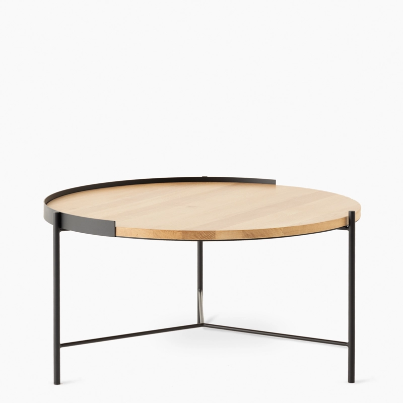 MESA DE CENTRO FORM DESIGN TRANTOR 80 NATURA/NEGRO MADERA - 1