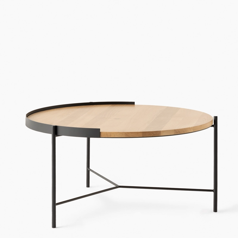 MESA DE CENTRO FORM DESIGN TRANTOR 80 NATURA/NEGRO MADERA - 3