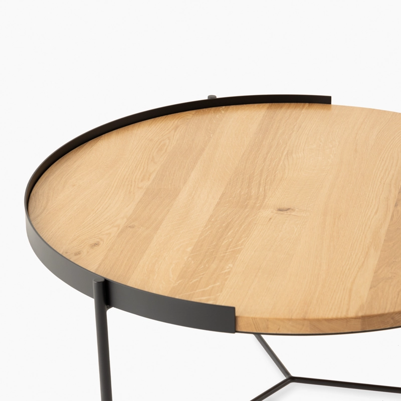 MESA DE CENTRO FORM DESIGN TRANTOR 80 NATURA/NEGRO MADERA - 4