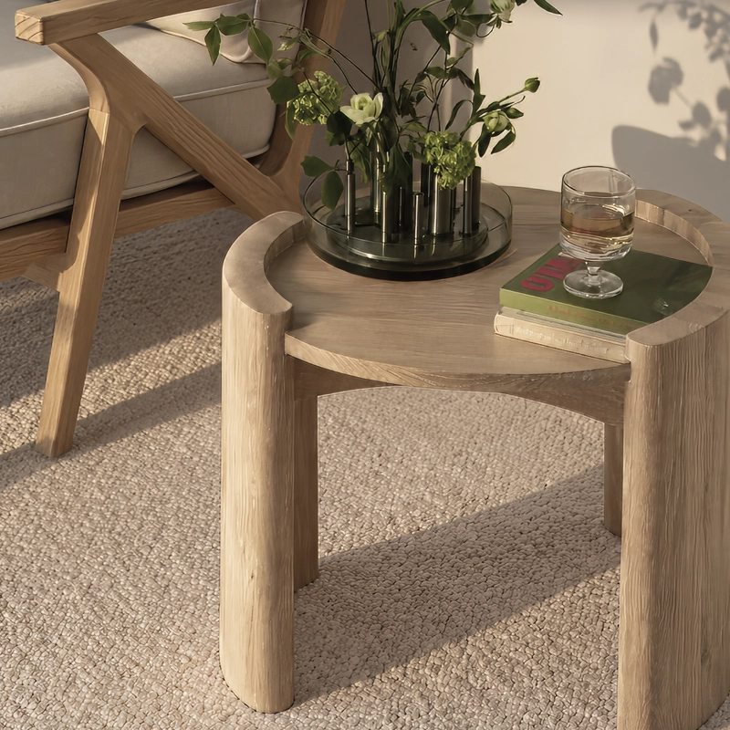 MESA LATERAL FORM DESIGN DOMENICO NATURAL MADERA - 6