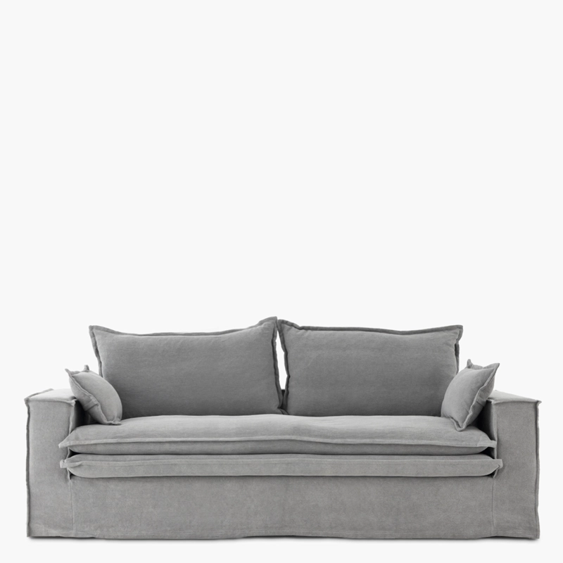 SOFÁ FORM DESIGN GRIS 3 CUERPOS LUCIANO OSCURO - 1