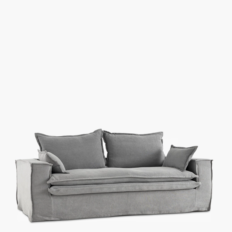 SOFÁ FORM DESIGN GRIS 3 CUERPOS LUCIANO OSCURO - 3
