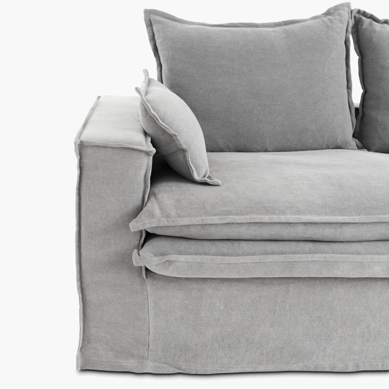 SOFÁ FORM DESIGN GRIS 3 CUERPOS LUCIANO OSCURO - 5