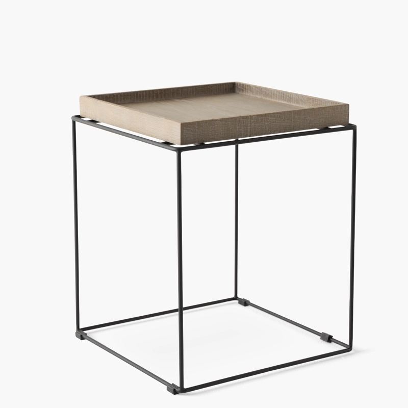MESA LATERAL FORM DESIGN DANUBIO ROBLE ENVEJECIDO METAL - 2