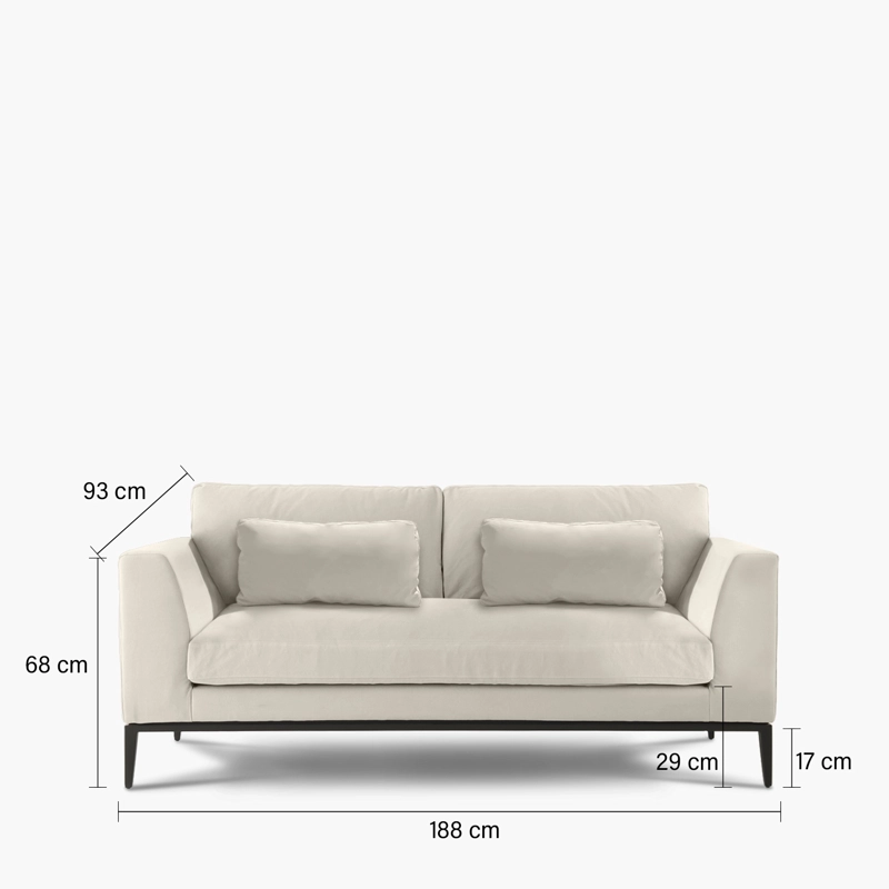SOFÁ FORM DESIGN GRIS CLARO 2.5 CUERPOS ALAN - 4
