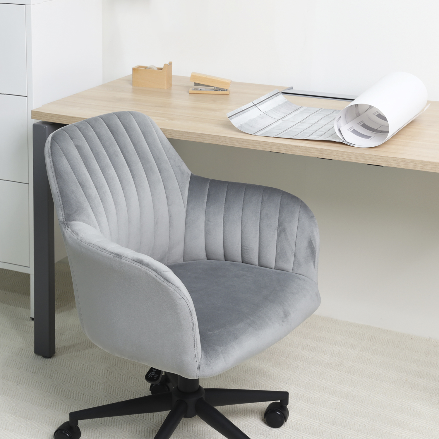 SILLA DE OFICINA FORM DESIGN MADERA GRIS ADA - 7