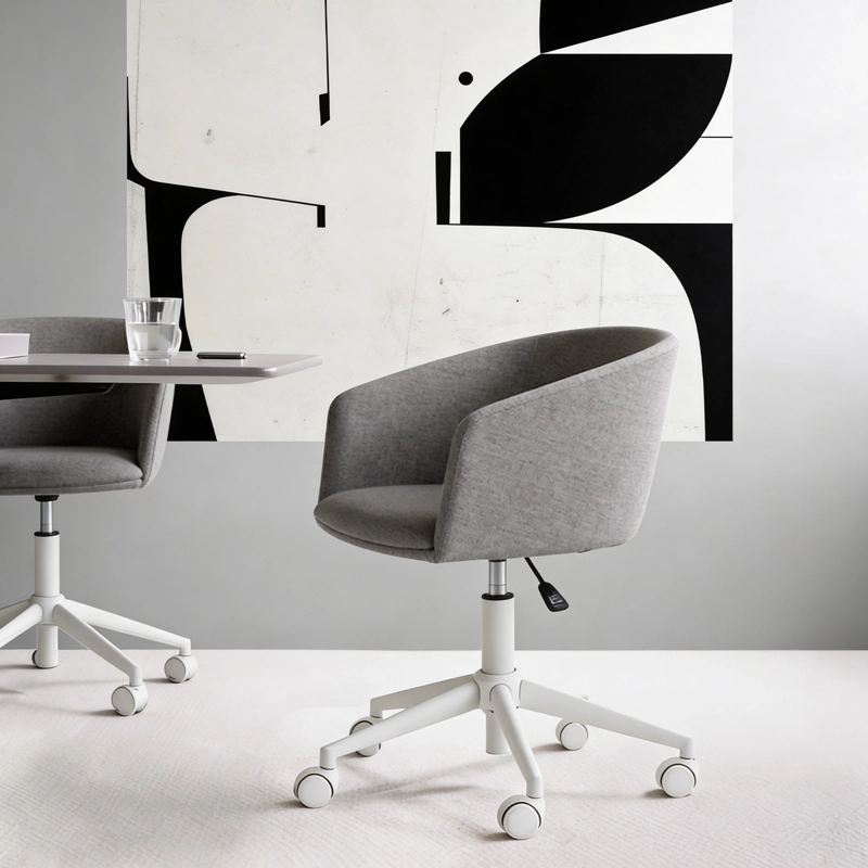 SILLA DE OFICINA ANTON GRIS CON RUEDAS FORM - 2