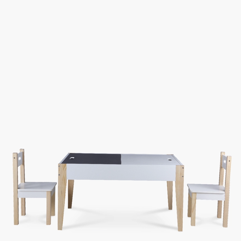 PACK INFANTIL 1 MESA 2 SILLAS SANTINO NATURA/BLANCO FORM - 3