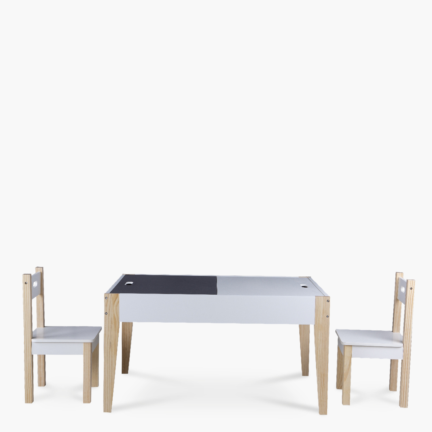 PACK INFANTIL 1 MESA 2 SILLAS SANTINO NATURA/BLANCO FORM - 3