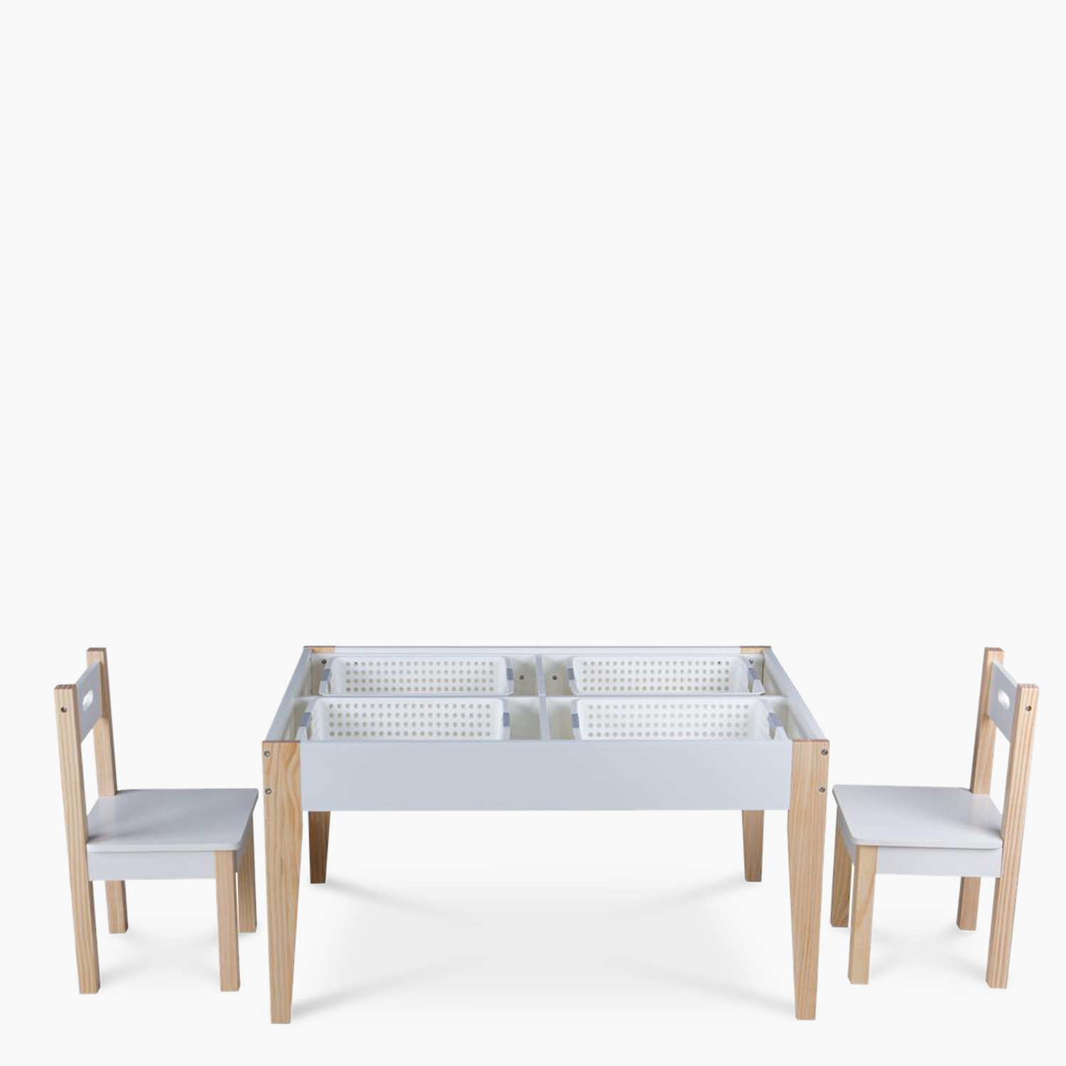 PACK INFANTIL 1 MESA 2 SILLAS SANTINO NATURA/BLANCO FORM - 4