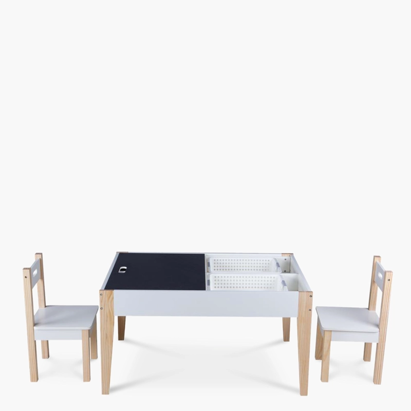 PACK INFANTIL 1 MESA 2 SILLAS SANTINO NATURA/BLANCO FORM - 5