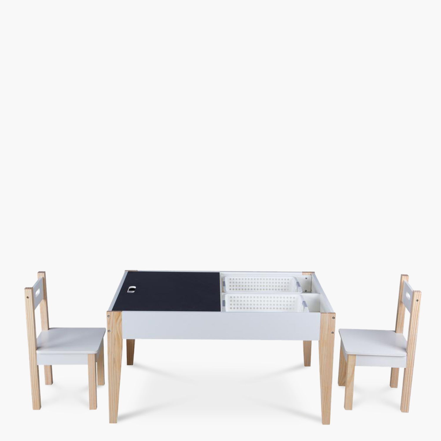 PACK INFANTIL 1 MESA 2 SILLAS SANTINO NATURA/BLANCO FORM - 5