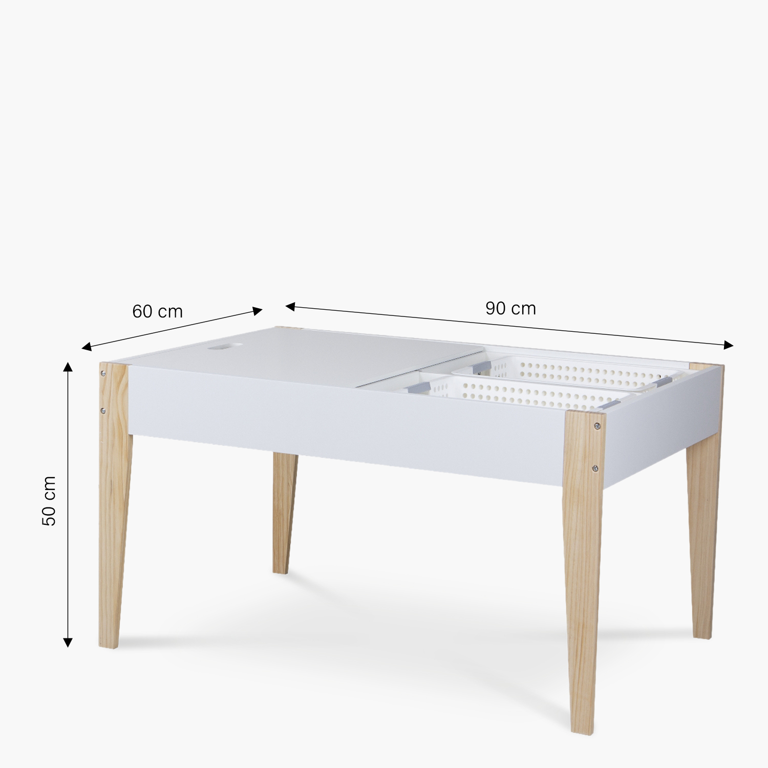 PACK INFANTIL 1 MESA 2 SILLAS SANTINO NATURA/BLANCO FORM - 6