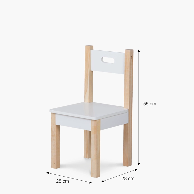 PACK INFANTIL 1 MESA 2 SILLAS SANTINO NATURA/BLANCO FORM - 7