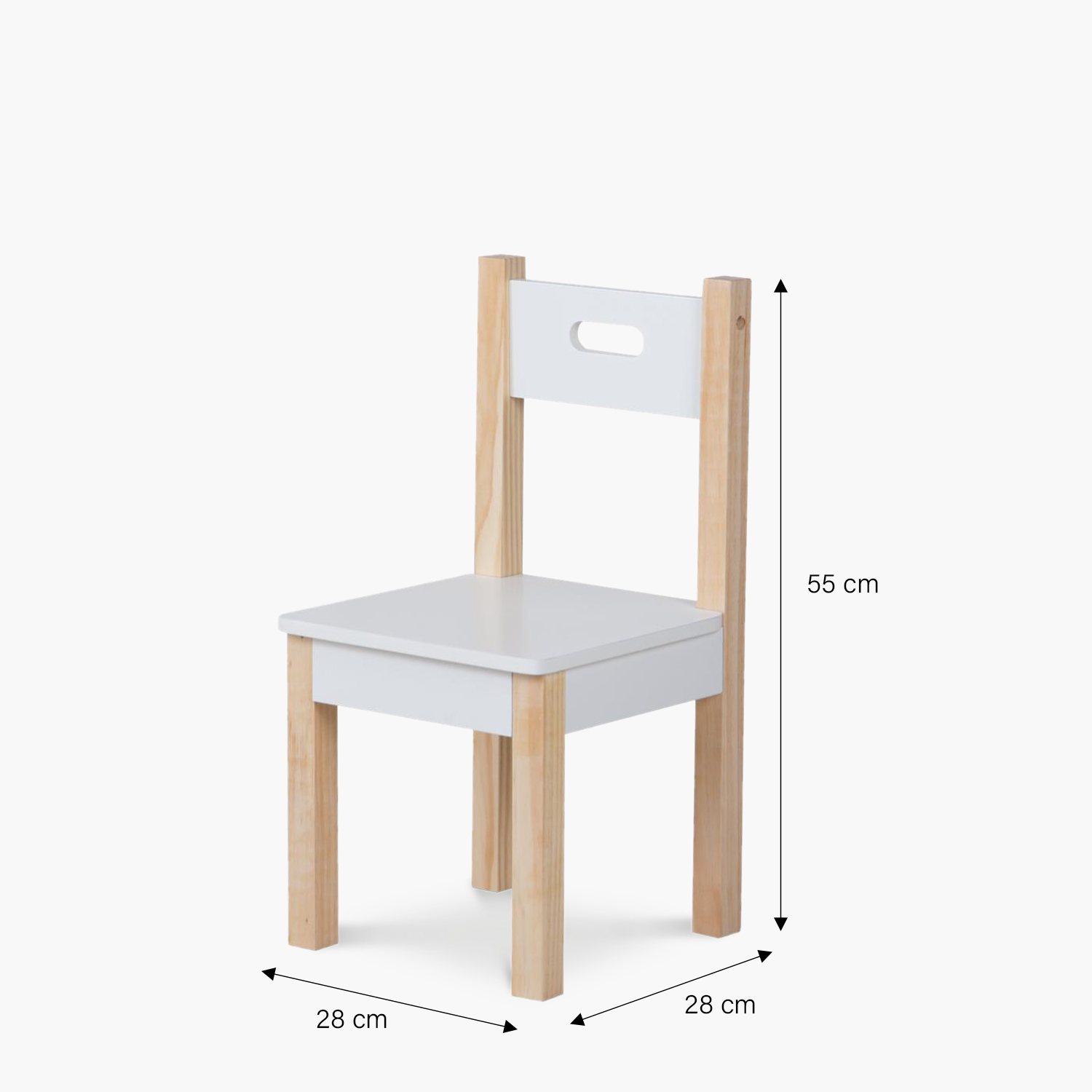 PACK INFANTIL 1 MESA 2 SILLAS SANTINO NATURA/BLANCO FORM - 7