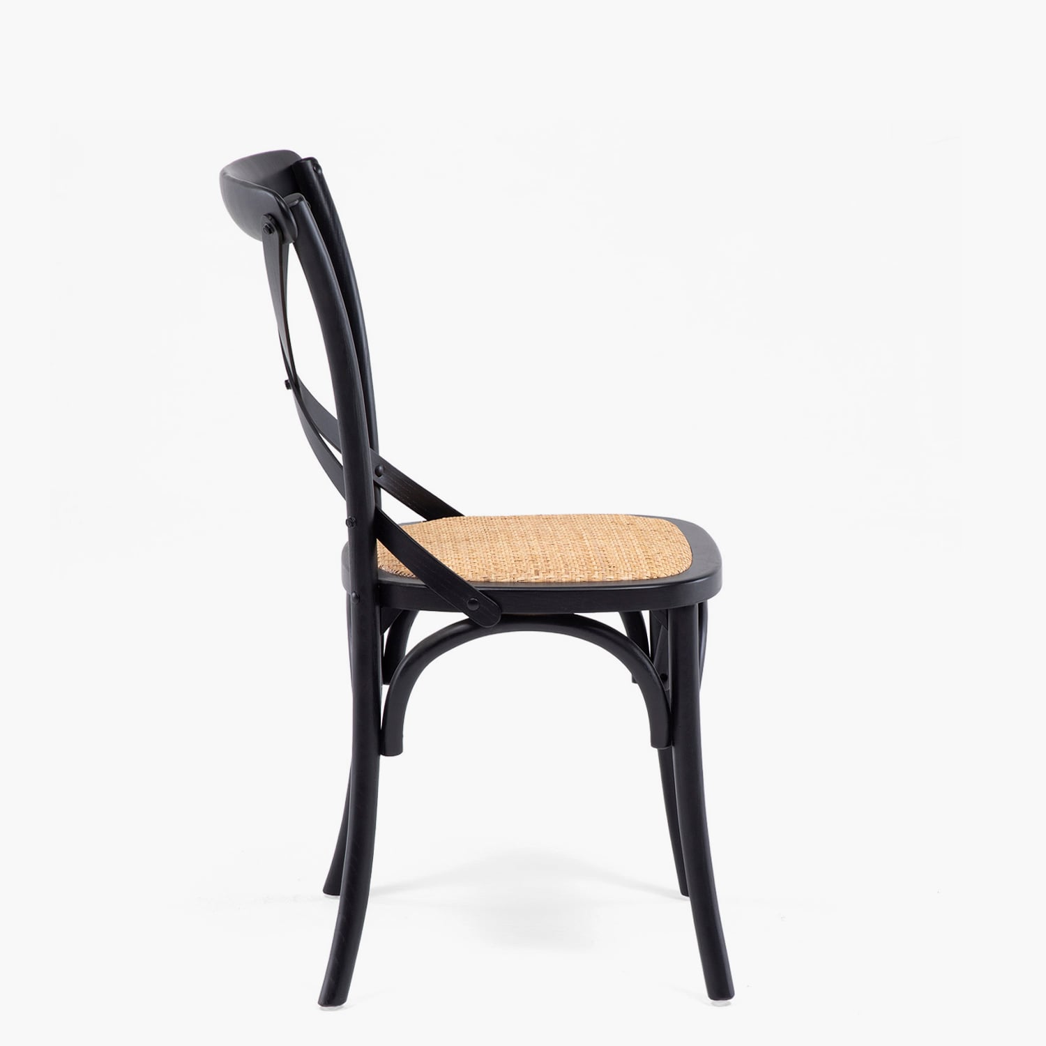 SILLA DE COMEDOR TRADITION MADERA RATTAN NEGRO FORM - 4