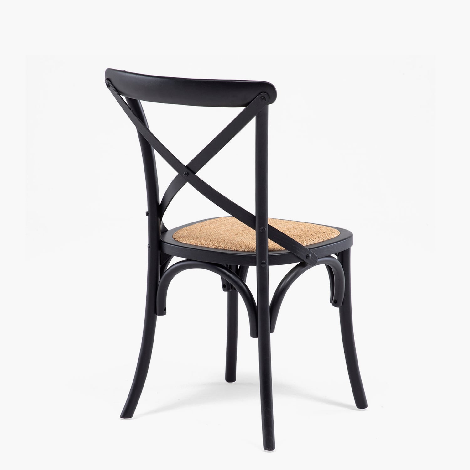 SILLA DE COMEDOR TRADITION MADERA RATTAN NEGRO FORM - 5