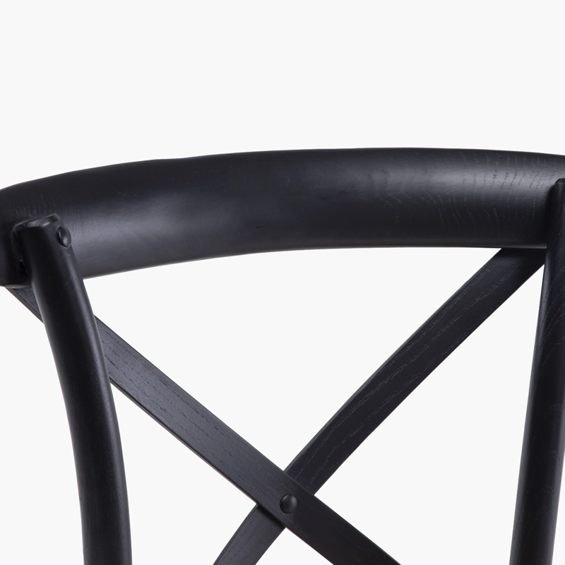 SILLA DE COMEDOR TRADITION MADERA RATTAN NEGRO FORM - 6