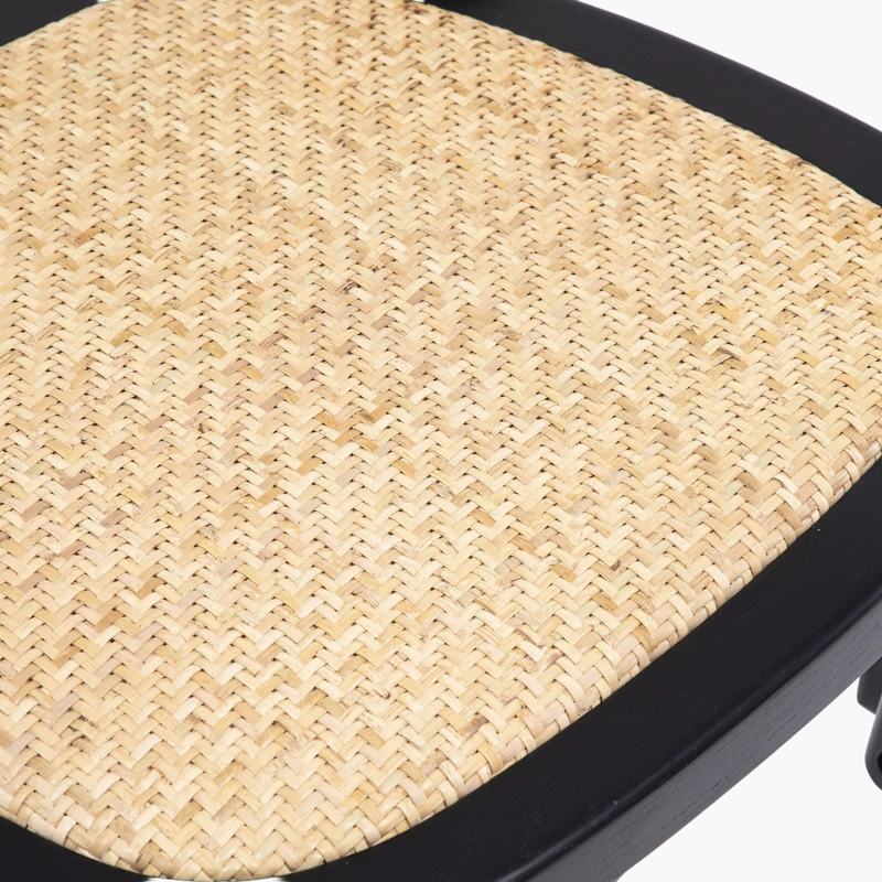 SILLA DE COMEDOR TRADITION MADERA RATTAN NEGRO FORM - 7