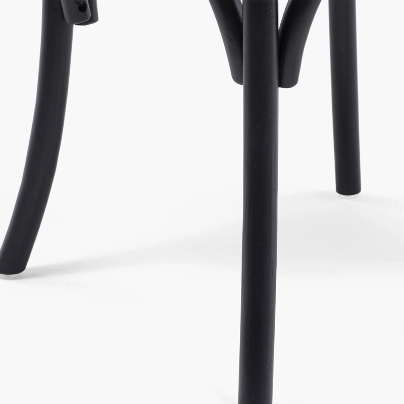 SILLA DE COMEDOR TRADITION MADERA RATTAN NEGRO FORM - 8