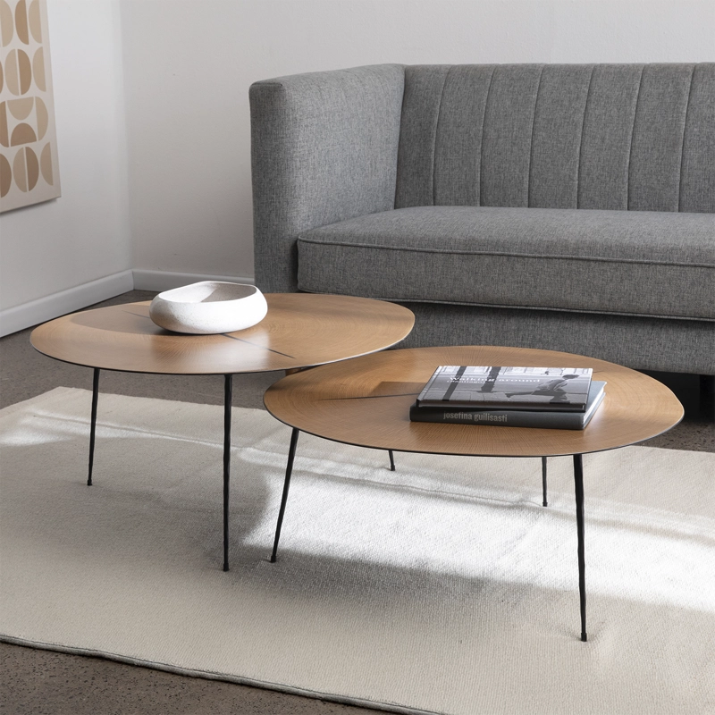MESA DE CENTRO FORM DESIGN AMY 30 ROBLE METAL - 2