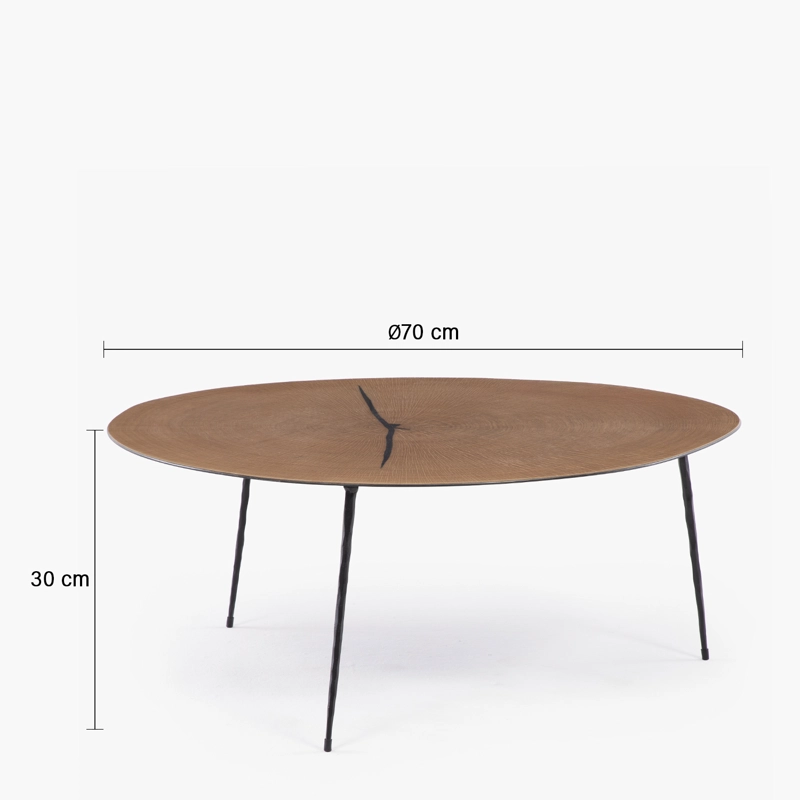 MESA DE CENTRO FORM DESIGN AMY 30 ROBLE METAL - 7
