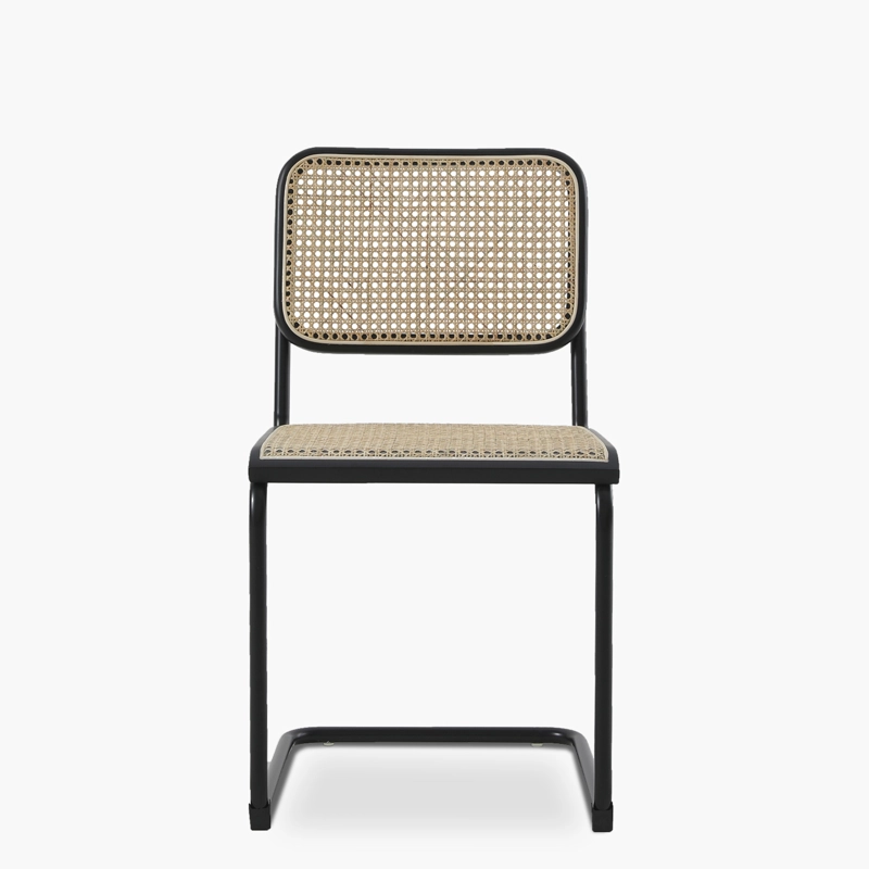 SILLA MADERA FORM DESIGN ACERO CAFE BREUER NATURA/NEGRO - 1