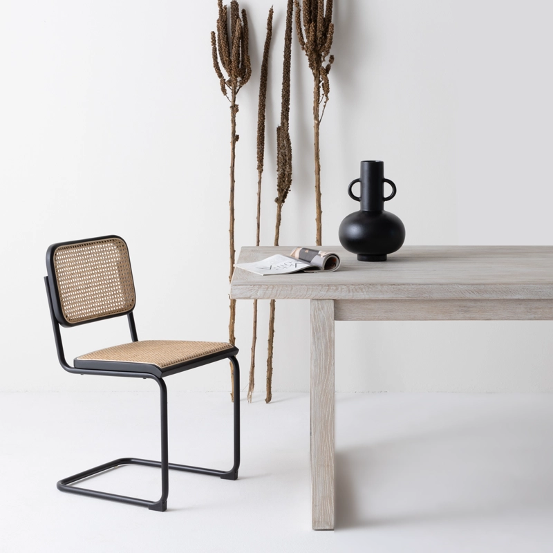 SILLA MADERA FORM DESIGN ACERO CAFE BREUER NATURA/NEGRO - 7