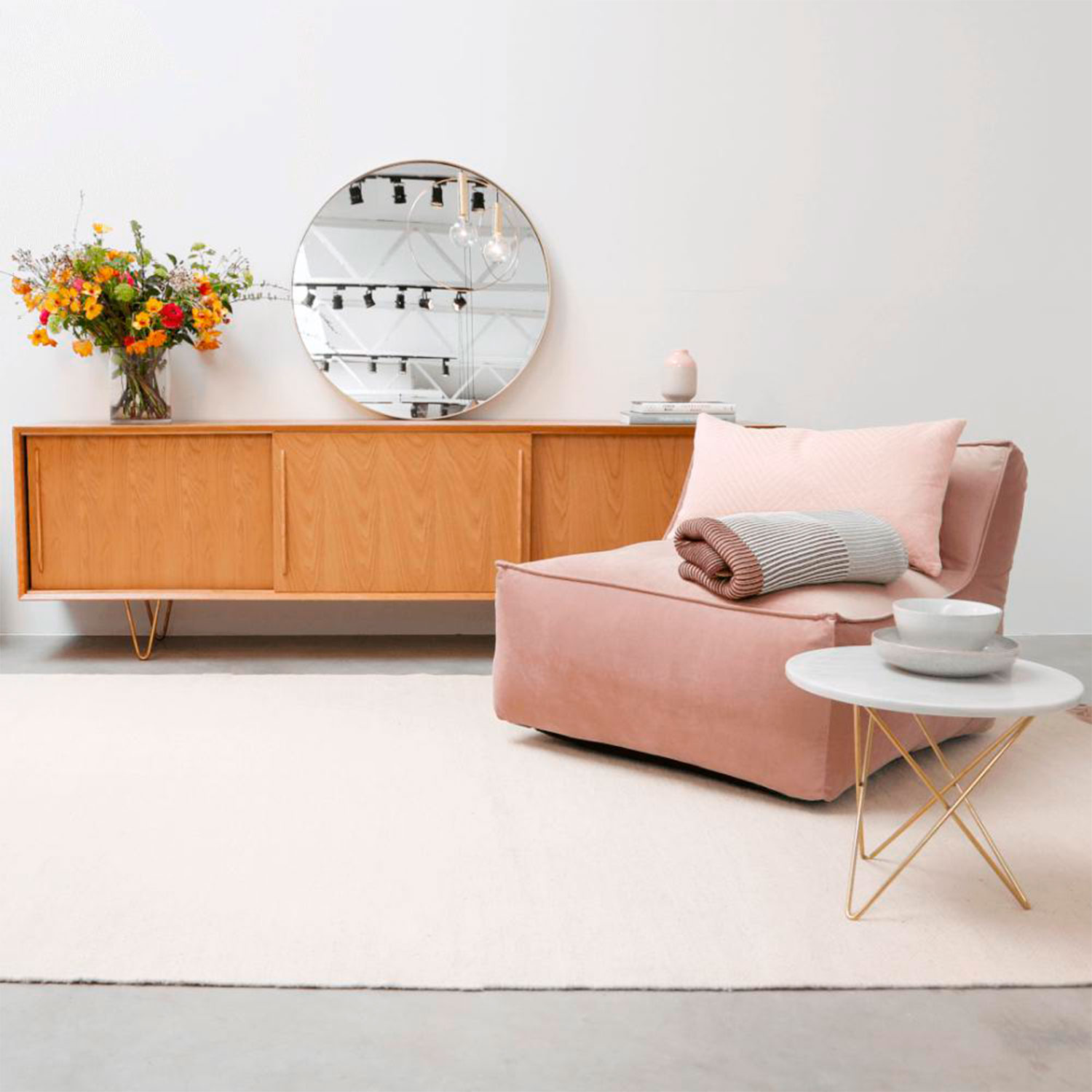 ESPEJO FORM DESIGN REDONDO LUGANO 80 DIAM DORADO - 2