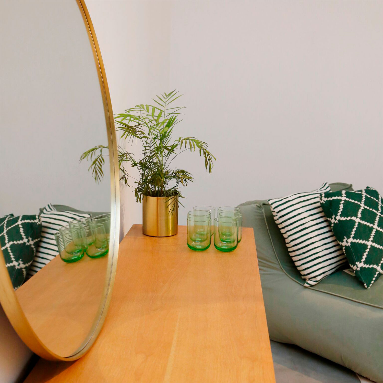 ESPEJO FORM DESIGN REDONDO LUGANO 80 DIAM DORADO - 5