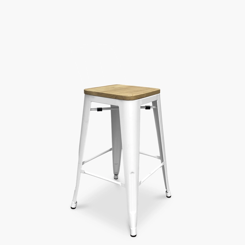TABURETE FORM DESIGN BLANCO MEDIO 66 TOLIX MADERA - 2