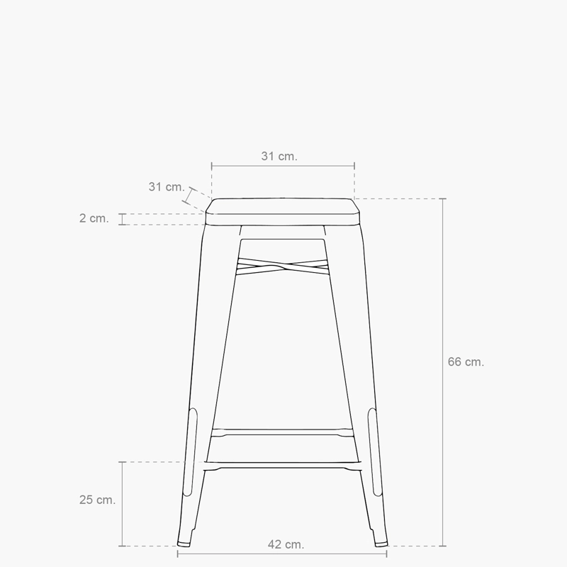 TABURETE FORM DESIGN BLANCO MEDIO 66 TOLIX MADERA - 3