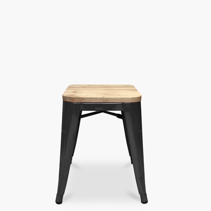 PISO FORM DESIGN NEGRO TOLIX ASIENTO MADERA - 1