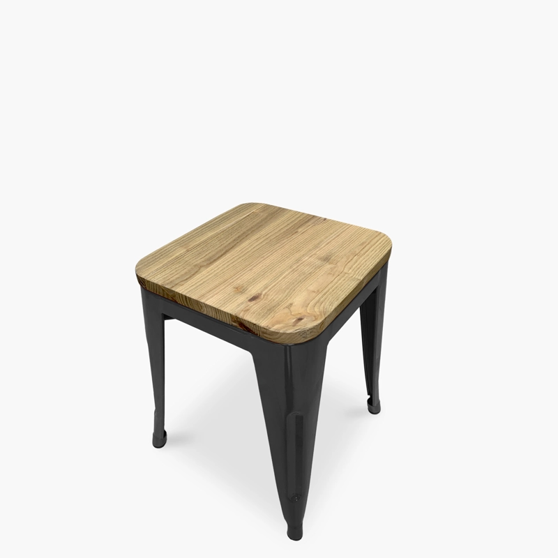 PISO FORM DESIGN NEGRO TOLIX ASIENTO MADERA - 3