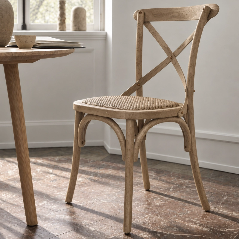 SILLA DE COMEDOR TRADITION MADERA RATTAN OLMO NATURAL FORM - 2