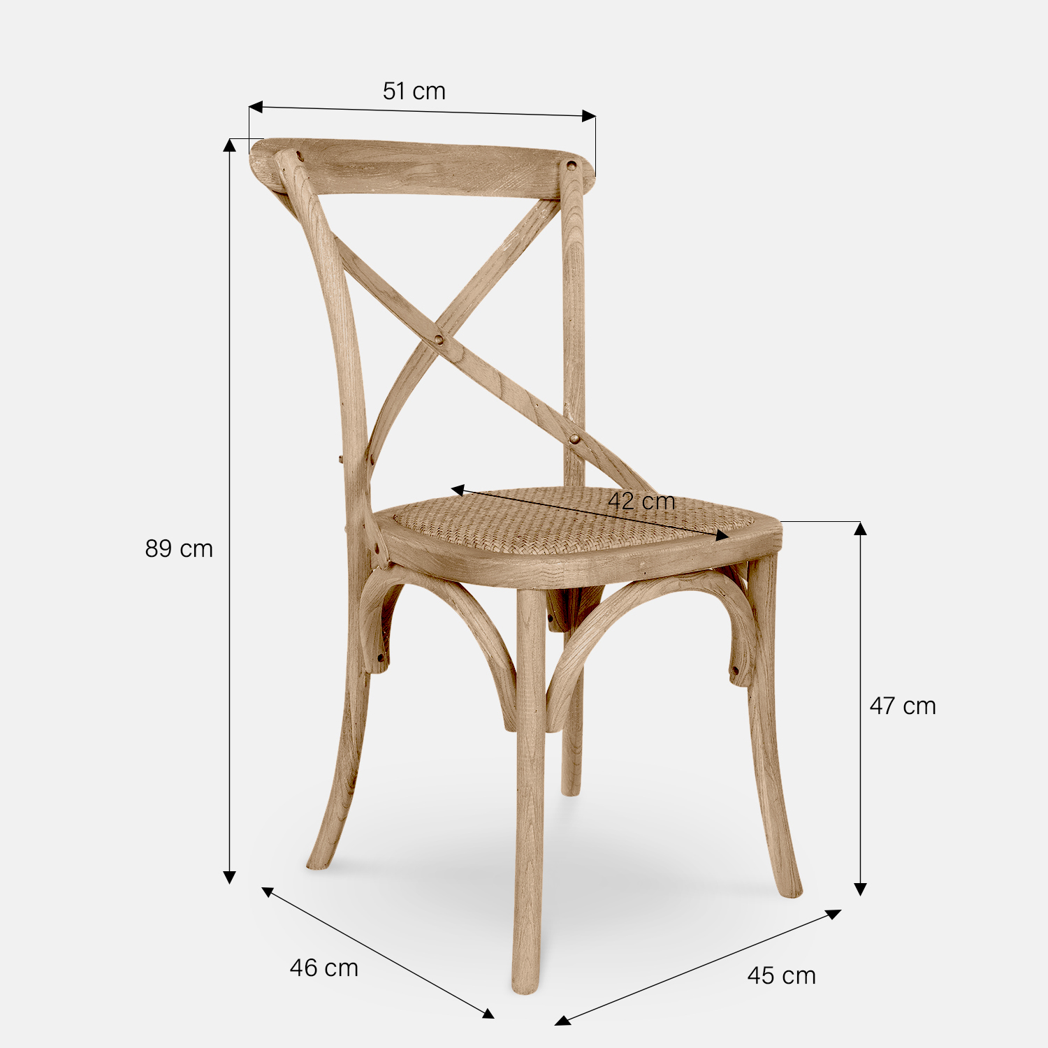 SILLA DE COMEDOR TRADITION MADERA RATTAN OLMO NATURAL FORM - 6