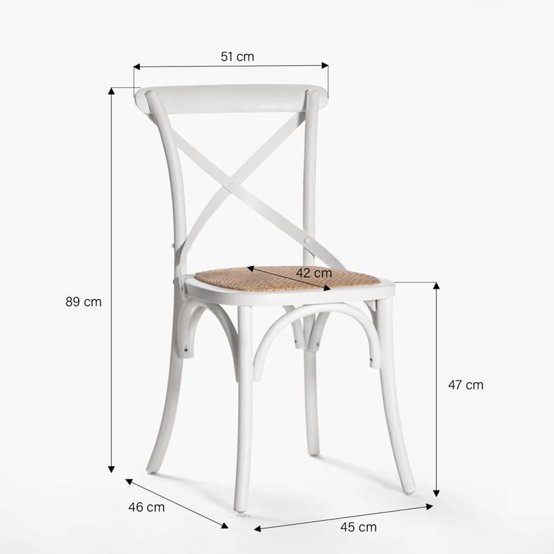 SILLA FORM DESIGN MADERA BLANCO TRADITION RATTAN - 5