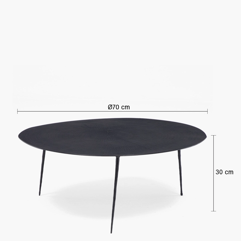 MESA DE CENTRO FORM DESIGN AMY 30 ROBLE NEGRO METAL - 7
