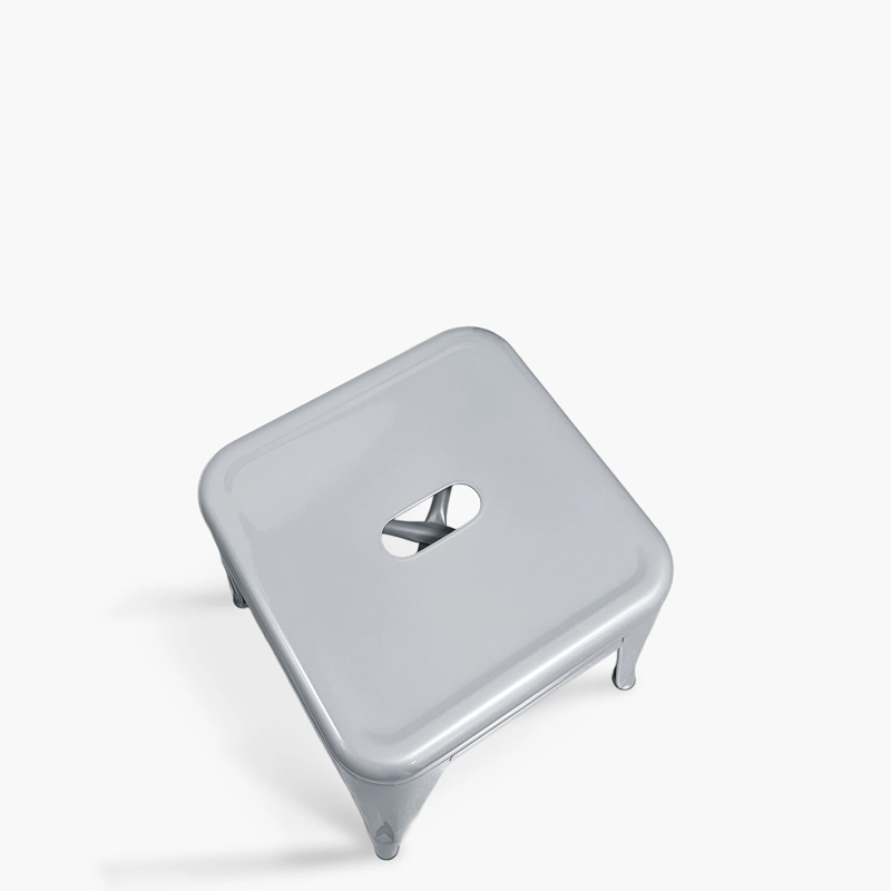 PISO BAJO FORM DESIGN METAL PLATEADO TOLIX REPLICA - 4