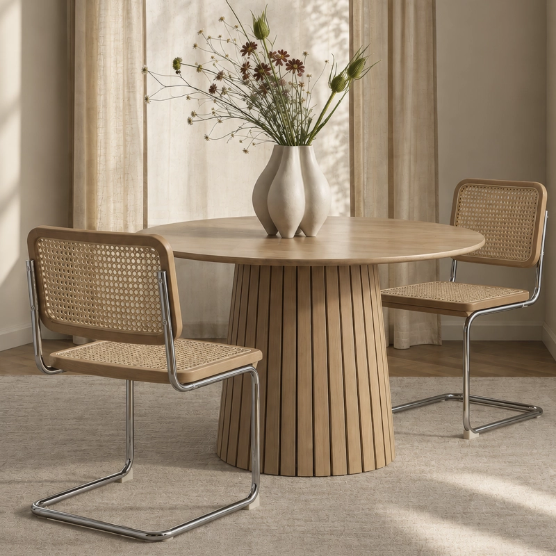 SILLA MADERA FORM DESIGN ACERO CAFE BREUER NATURAL - 2