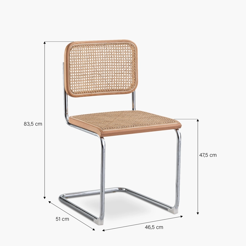 SILLA MADERA FORM DESIGN ACERO CAFE BREUER NATURAL - 7