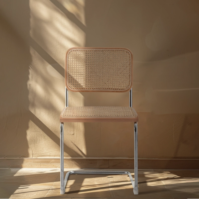 SILLA MADERA FORM DESIGN ACERO CAFE BREUER NATURAL - 8