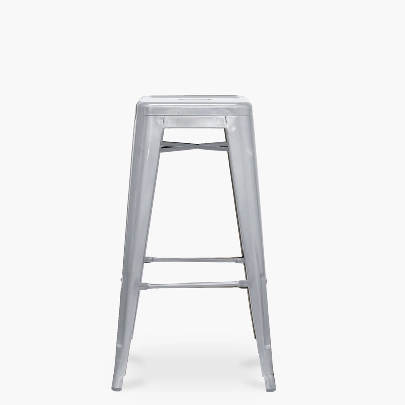 TABURETE FORM DESIGN METAL PLATEADO ALTO 77 TOLIX - 1