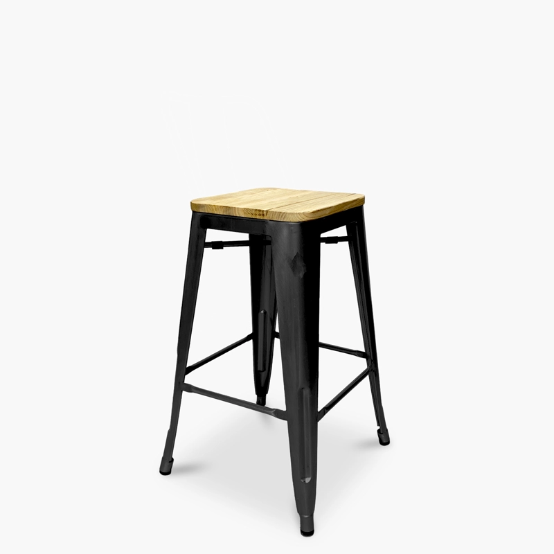 TABURETE FORM DESIGN NEGRO MEDIO 66 TOLIX MADERA - 2