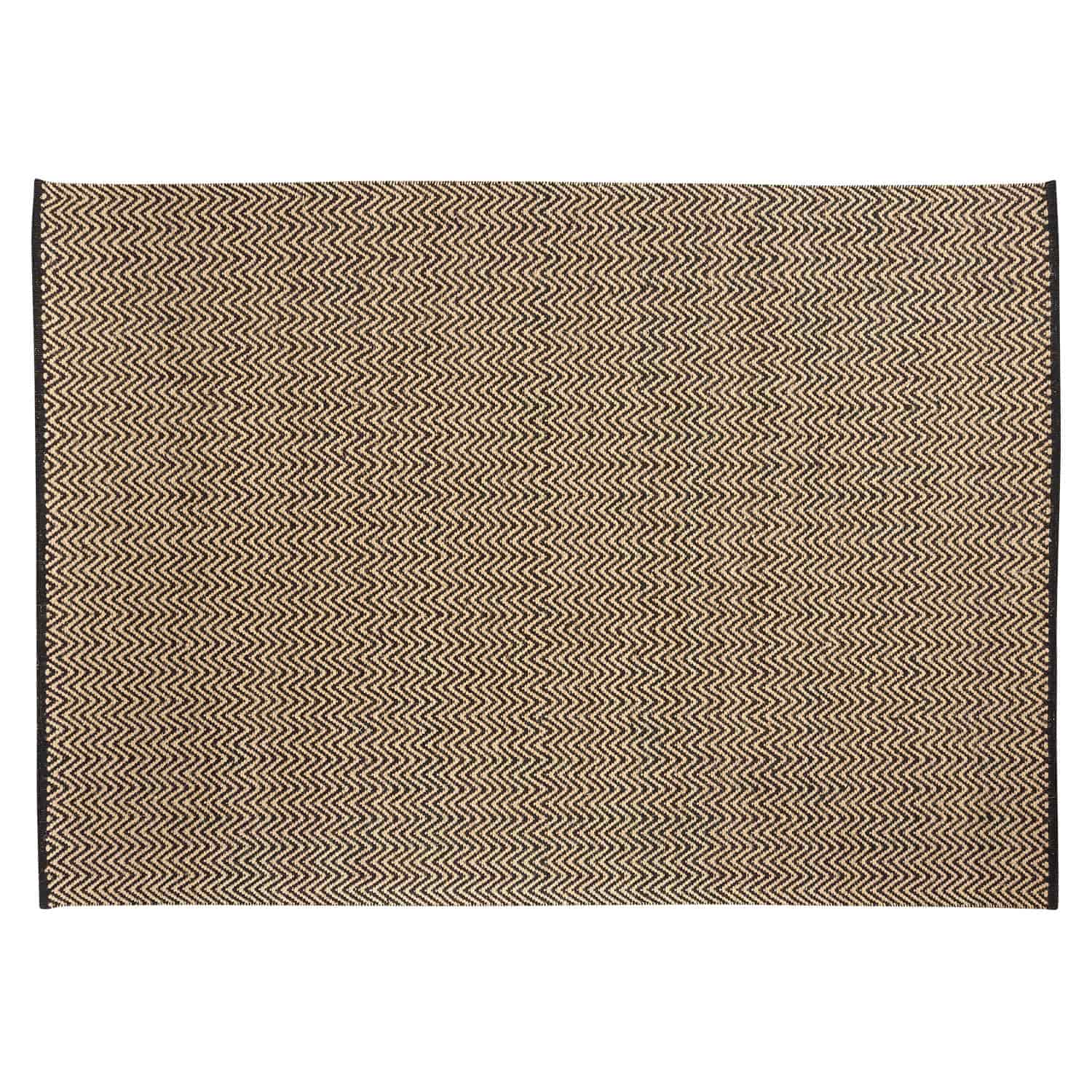 ALFOMBRA FORM DESIGN YUTE CHEVRON NEGRO NATURAL 200 X 300 CM - 3