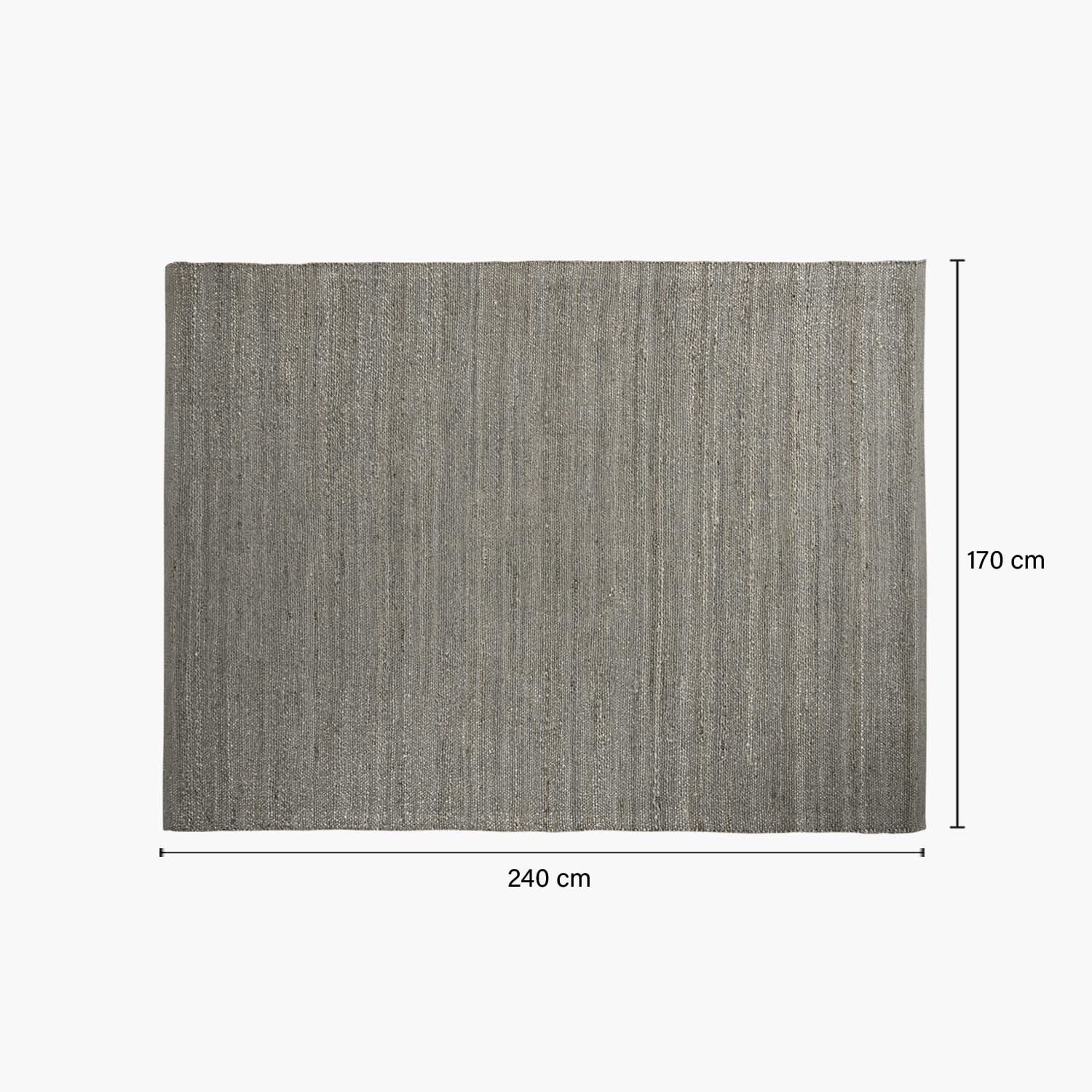 ALFOMBRA FORM DESIGN YUTE SAHARA GRIS OSCURO NATURAL 170 X 240 CM - 5