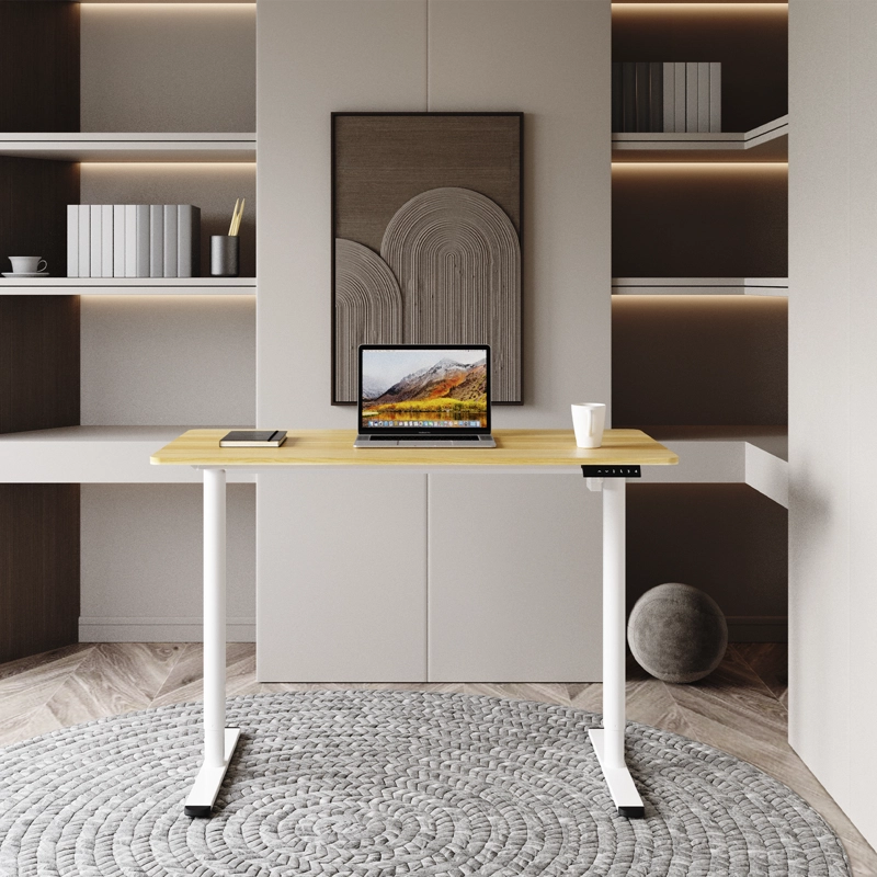 ESCRITORIO FORM DESIGN HOME OFFICE ORION ELÉCTRICO NATURAL ACERO - 2